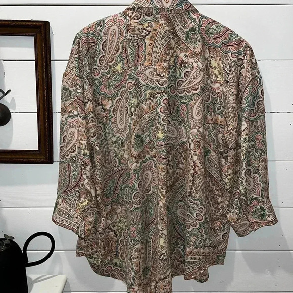CUPIO Paisley button down shirt size Xl - Picture 10 of 10